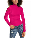 Almost Famous Juniors Lattice Sleeve Sweater, Size XL by Vanessa Jane