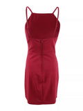 Teeze Me Juniors' Embroidered Scuba Crepe Dress, 5/6, Red by Vanessa Jane
