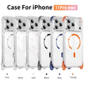 MagSafe Clear Case with Wrist Strap for iPhone 17 Pro Max Air 17e 16 15 14 13 12 Gray by Merch Section