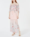City Studios Juniors Printed Off-the-Shoulder Maxi Dress, Size XL by Vanessa Jane