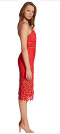 Bardot Womens Roxy Lace Party Cocktail Dress,Size 8/Red by Vanessa Jane
