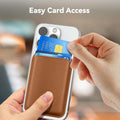 Leather Magnetic Wallet Card Holder for iPhone 17 16 15 14 13 12 Pro Max Plus Blue by Merch Section