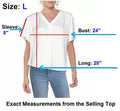 Alfani Shirred V-Neck Dolman-Sleeve Top, Size L by Vanessa Jane