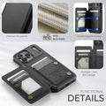 RFID Blocking Leather Wallet Case for iPhone 17 Pro Max 17 Pro 17e Air Black by Merch Section