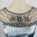 Adrianna Papell Petites Satin Embellished Evening Dress, Icy Mint, Size 2P by Vanessa Jane