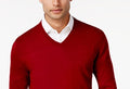 Club Room Mens Solid V-Neck Merino Wool Blend Sweater, Size Small by Vanessa Jane