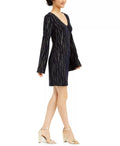 City Studio Womens Dress Sheath Glitter Bell Sleeve, Size Small by Vanessa Jane