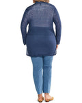 Nic+Zoe Plus Long Back Of The Chair Linen-Blend Cardigan by Vanessa Jane