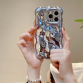 Wavy Edges Bubble Shockproof Solid Color Case for iPhone 15 Pro Max 14 13 12 11 by Merch Section