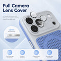 Heat Dissipation Magnetic Case with Lens Cover for iPhone 17 16 15 14 13 12 Pro Max Black by Merch Section