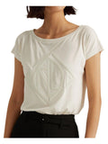 Lauren Ralph Lauren Sequined Art Deco Cotton-Blend Tee by Vanessa Jane