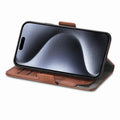 Magnetic Leather Flip Card Wallet Case for iPhone 17 Pro Max 16 15 14 13 12 11 7 Black by Merch Section