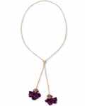 Inc Gold-Tone Color Bead and Flower 40In Adjustable Lariat Necklace by Vanessa Jane