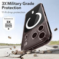 MagSafe ShockProof Built-in Lens Cover Case for iPhone 17 Pro Max Black by Merch Section