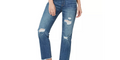 Numero Sexy Ripped High Rise Frayed-Hem Denim Jeans, Size 27 by Vanessa Jane