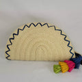 I.n.c. Straw Taco Clutch - Natural/Silver by Vanessa Jane