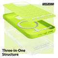 Silicone Case for iPhone 14 Pro Magnetic Neon Green by Merch Section