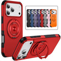 Rugged Grip Magnetic Kickstand Shockproof Case for iPhone 17 Pro Max 16 15 14 Black by Merch Section
