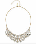 Inc International Concepts Gold-Tone Crystal & Imitation Pearl Flower Statement by Vanessa Jane