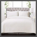 Lush Decor Ava Diamond Oversized Cotton 3 Piece Quilt Set, Size Full/Queen by Vanessa Jane