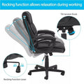 Advantage Extended Mid-back Black Leather Executive Office Chairs (KB-9602B) by Vanessa Jane