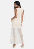 Bebe L/S Hi Low Lace Maxi Dress, Size Small by Vanessa Jane