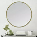 Stratton Home Decor Ava Round Mirror in Gold by Vanessa Jane