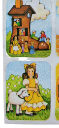 Whimsical Melodies: Vintage 80s Fasson Cards Stickers - Nursery Rhymes 1-Sheet by Vanessa Jane