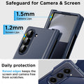 Shockproof Case with Hinge Cover Screen Protector for Samsung Galaxy Z Fold 5 Green by Merch Section