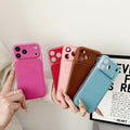 Leather Back Shockproof Rugged Phone Case for iPhone 17 Pro Max Air 16 15 14 13 by Merch Section