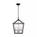 Home Decorators Collection Weyburn 4-Light Black and Polished Chrome Caged Chand by Vanessa Jane