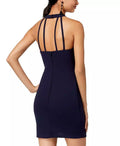 Speechless Juniors Illusion-Contrast Bodycon Dress, Navy, Size 11 by Vanessa Jane