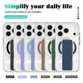 Magnetic Ring Stand Case with Wrist Strap for iPhone 17 Pro Max 16 15 14 13 Black by Merch Section