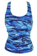 GO BY GOSSIP Wind Blown Racerback Tankini Top, Size Small by Vanessa Jane