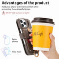 Zipper RFID Blocking Wallet Case with Wristband for iPhone 17 Pro Max Air 16 15 14 13 12 by Merch Section