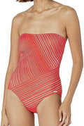Vince Camuto Womens Red Bandeau One Piece Swimsuit by Vanessa Jane
