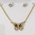 Charter Club Gold-Tone Crystal Butterfly Pendant Necklace and Stud Earrings by Vanessa Jane