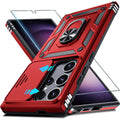 Shockproof Case with Tempered Glass for Samsung Galaxy S26 Ultra S25 Multicolor by Merch Section