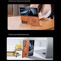 Luxury Leather Magnetic Case with Stand for Samsung Galaxy Z Fold 7/6/5/4/3 Black by Merch Section