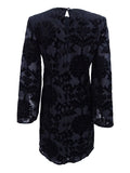 Jessica Howard Plus Size Bell-Sleeve Velvet Intarsia Dress by Vanessa Jane