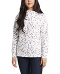 Vince Camuto Womens Foldover Neck Snake Silhouettes Top, Size XS by Vanessa Jane