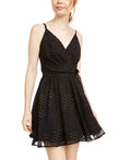 As U Wish Juniors Metallic-Dot Chiffon Dress, Size 3 by Vanessa Jane