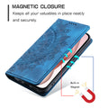 Embossed Leather Wallet Flip Kickstand Case for iPhone 15 14 13 12 11 XS XR 8 7 by Merch Section