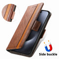 Magnetic Leather Flip Card Wallet Case for iPhone 17 Pro Max 16 15 14 13 12 11 7 Black by Merch Section