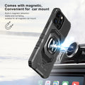 Ring Kickstand Magnetic Car Mount Case for Apple iPhone 15 Pro Max Black by Merch Section