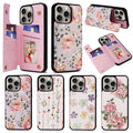 Floral Wallet Back Flip Stand Phone Case for iPhone 17 Pro Max Air 16 15 14 13 12 by Merch Section