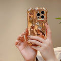 Wavy Edges Bubble Shockproof Solid Color Case for iPhone 15 Pro Max 14 13 12 11 by Merch Section