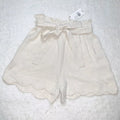Monteau Big Girls Linen Scallop Hem Shorts, Size Small by Vanessa Jane