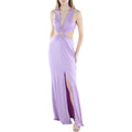 Aqua Womens Ruched Cut-Out Formal Evening Dress Gown by Vanessa Jane