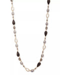 Charter Club Necklace Black Beads Smoky Rhinestones by Vanessa Jane
